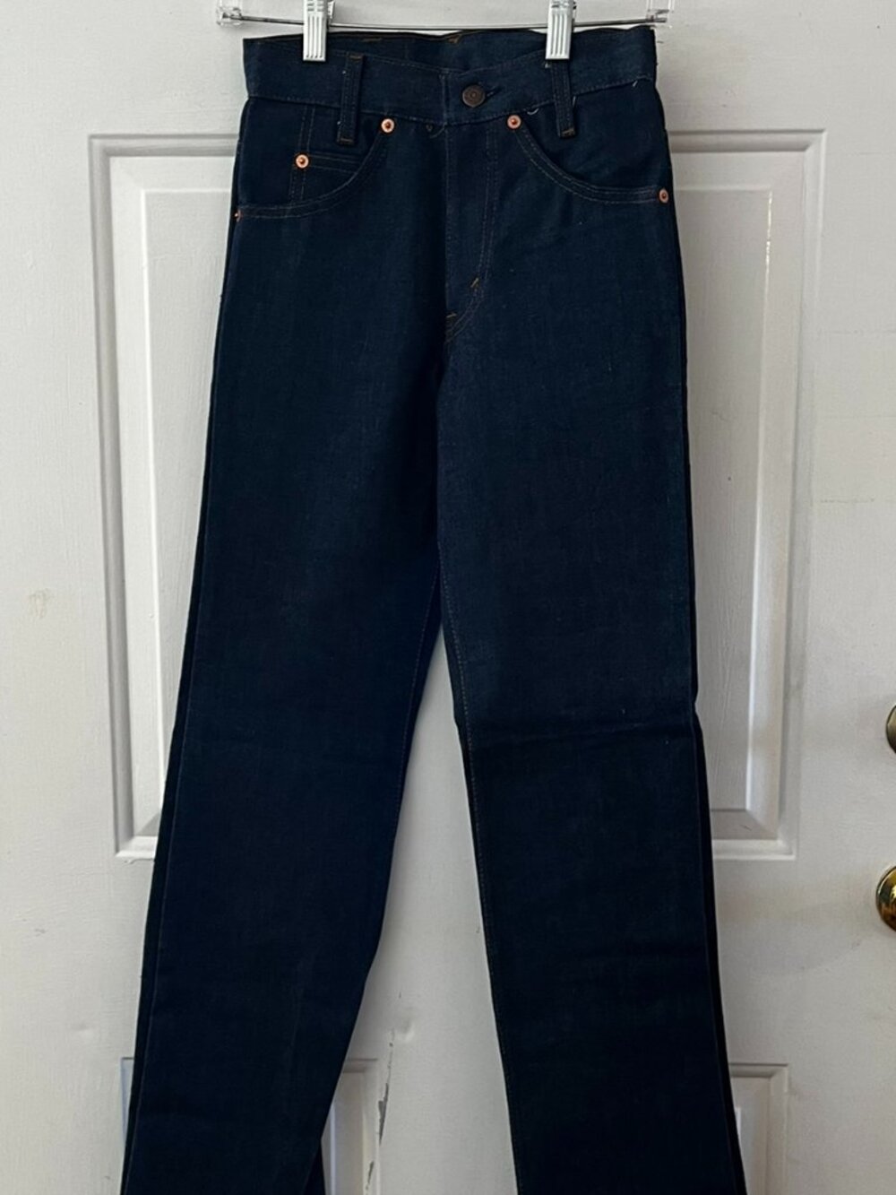 Vintage Levi's Rinsed Denim Orange Tag Student Saddleman Boot Jeans Sz W25 L32
